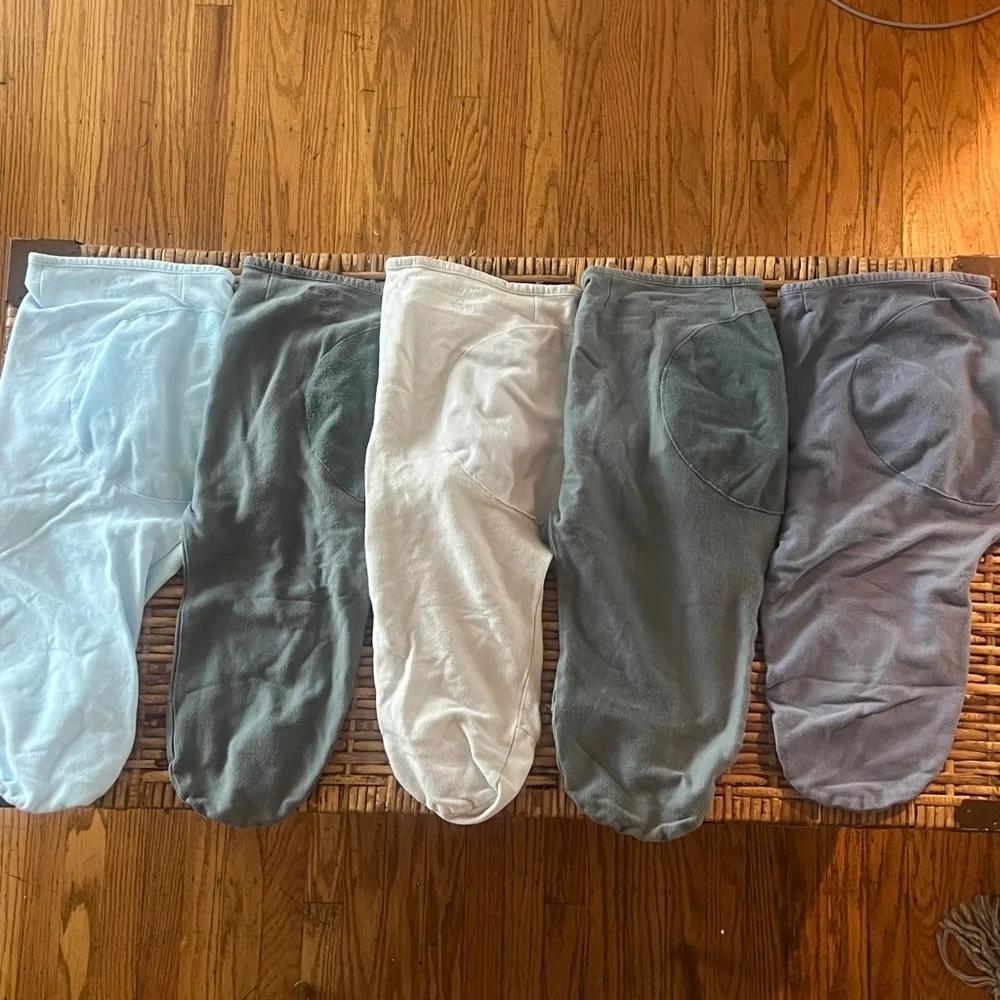 Set of 5 baby swaddle Velcro wraps